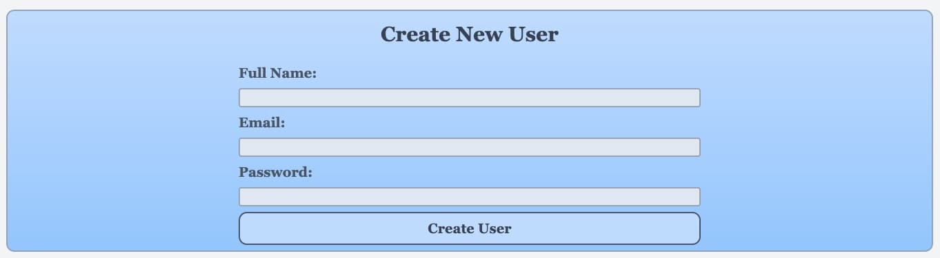 Create New User